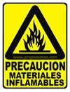 PRECAUCION MATERIALES INFLAMABLES